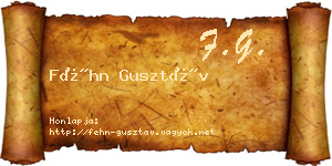 Féhn Gusztáv névjegykártya
