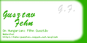 gusztav fehn business card